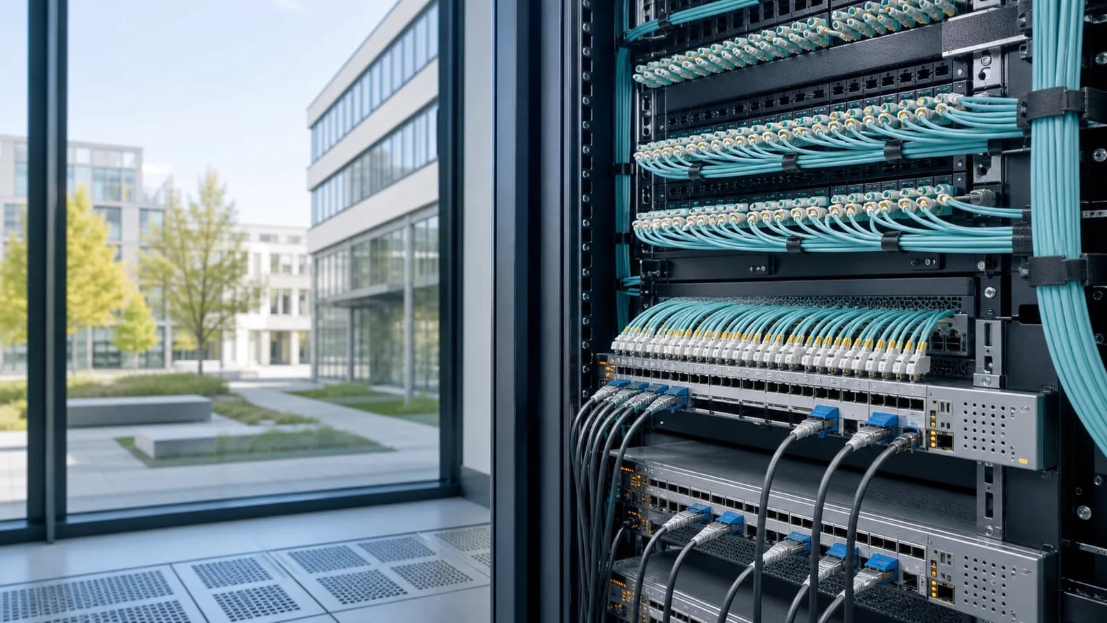 Illustration of an optical network application path