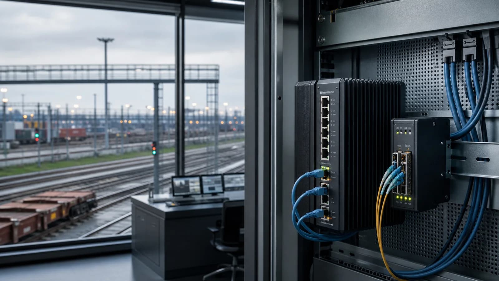 Illustration of an optical network application path