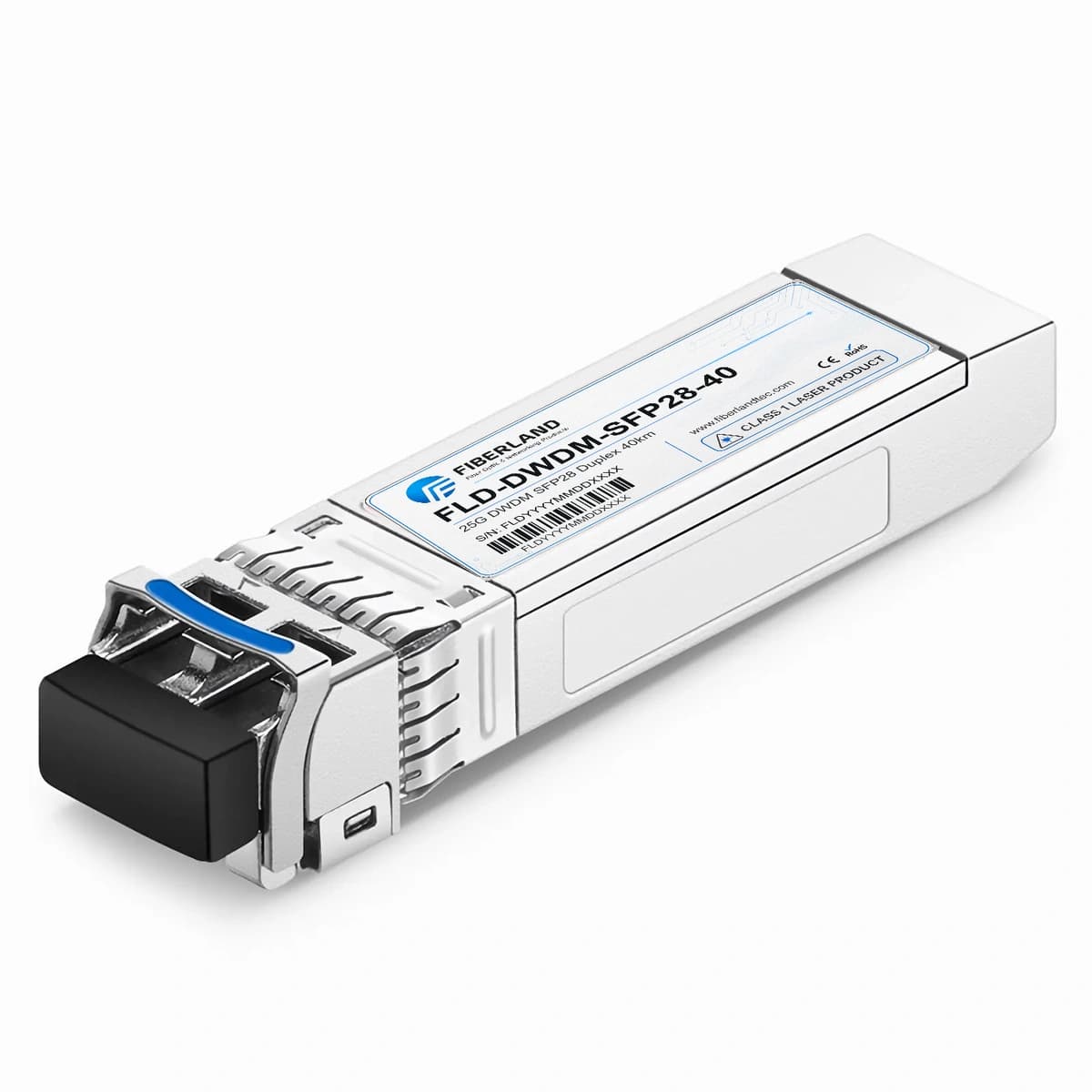 25G DWDM SFP28 Fiber Optic Transceiver Module CH17~CH61 40km Duplex LC SMF DDM
