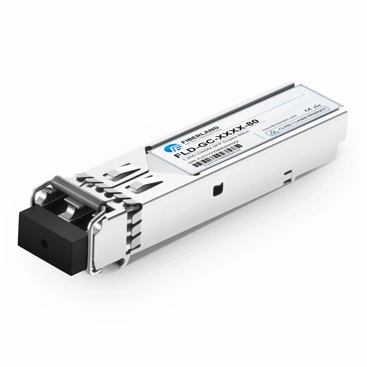 1G CWDM SFP Fiber Optic Transceiver Module 1270~1610 80km Duplex LC SMF DDM
