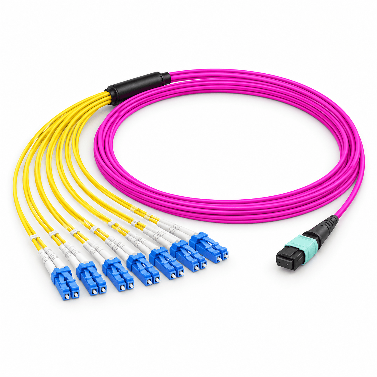 MTP MPO breakout cable with LC fan-out legs