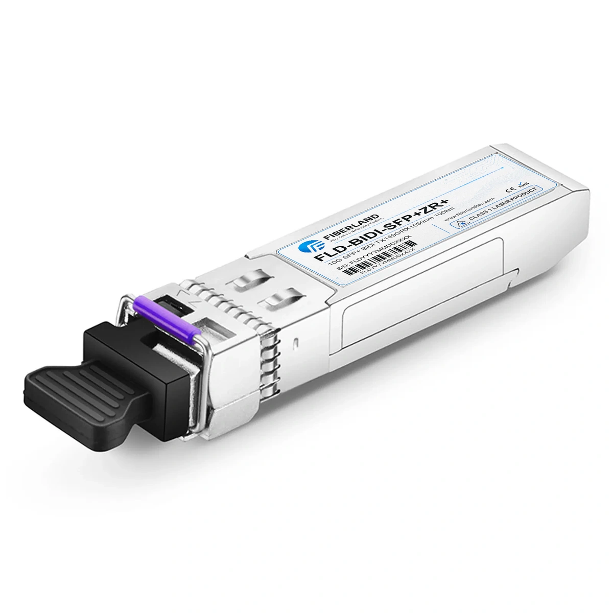 10G BiDi SFP+ ZR+ Fiber Optic Transceiver Module TX1490/RX1550nm 100km Simplex LC SMF DDM
