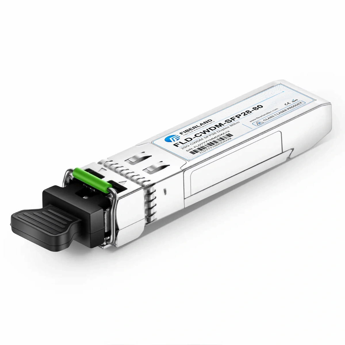 25G DWDM SFP28 Fiber Optic Transceiver Module 1470~1610 80km Duplex LC SMF DDM