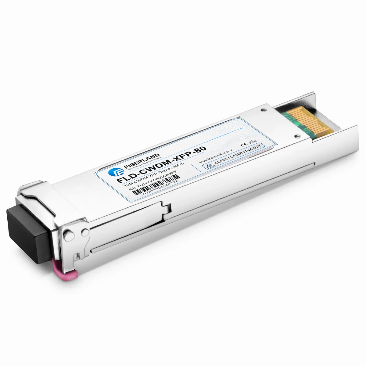10G CWDM XFP Fiber Optic Transceiver Module 1470~1610 80km Duplex LC SMF DDM